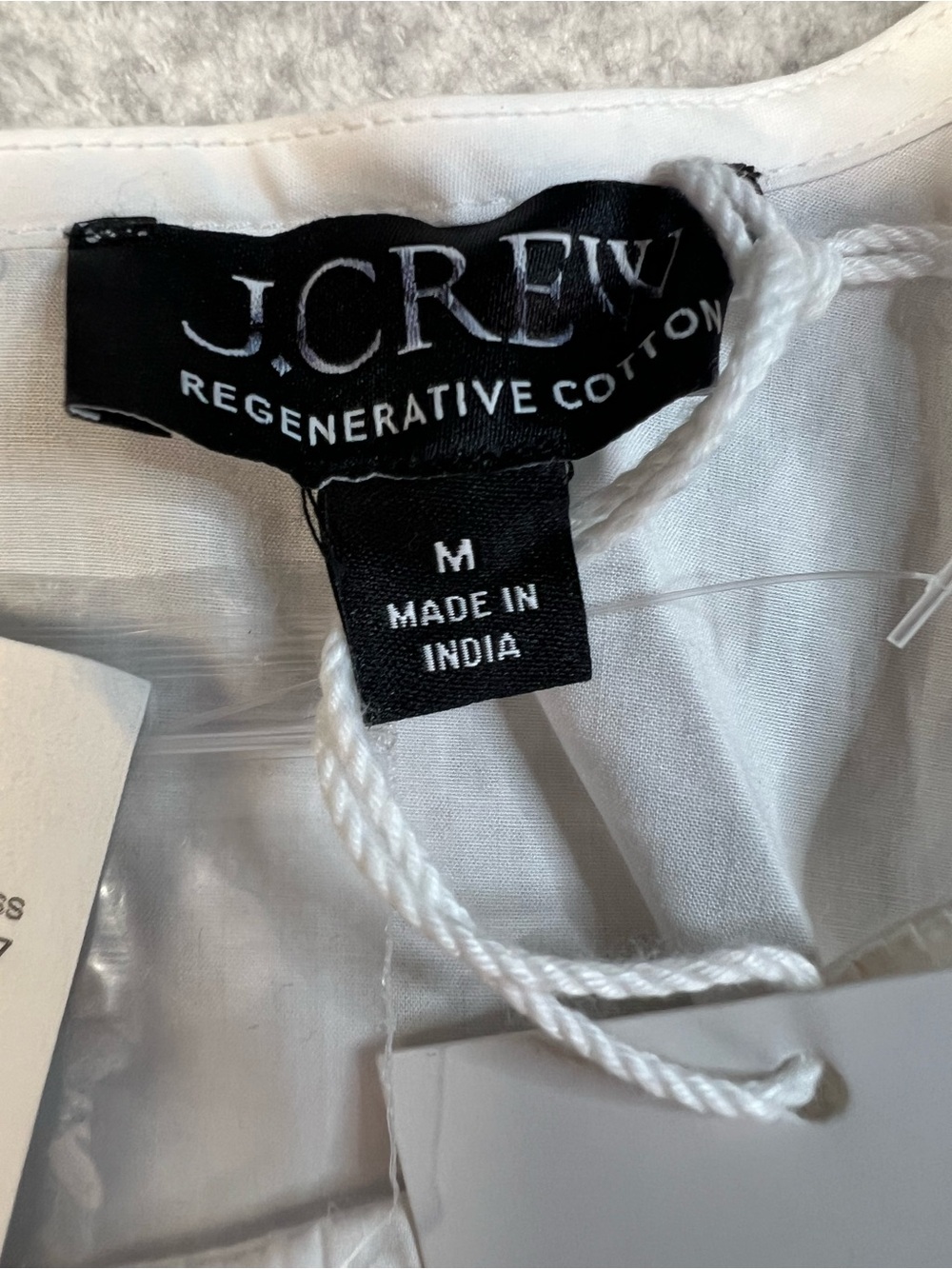 J.Crew Hyacinth Cotton Poplin Smocked Top White Size M NWT